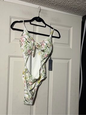 NWT Cikada floral one piece bathing suit